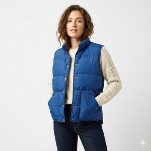 L.L. Bean Women's Blue Puffer Vest